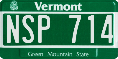 VT license plate NSP714
