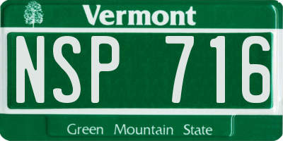 VT license plate NSP716
