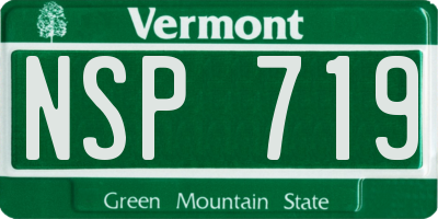 VT license plate NSP719