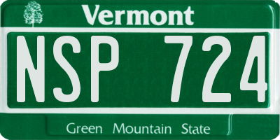 VT license plate NSP724