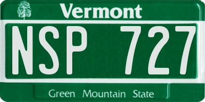 VT license plate NSP727