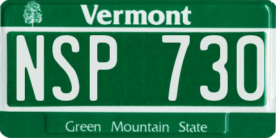 VT license plate NSP730
