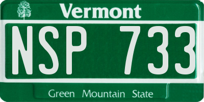 VT license plate NSP733