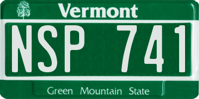 VT license plate NSP741