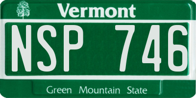 VT license plate NSP746
