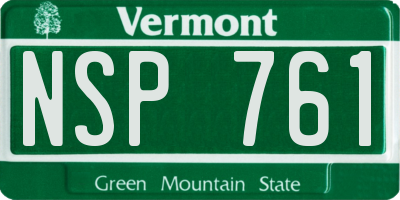 VT license plate NSP761