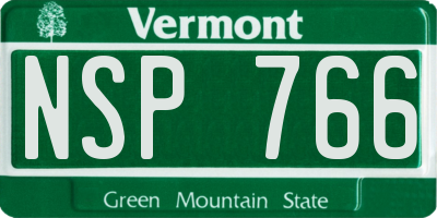 VT license plate NSP766