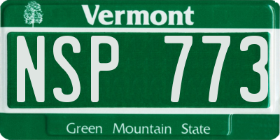 VT license plate NSP773