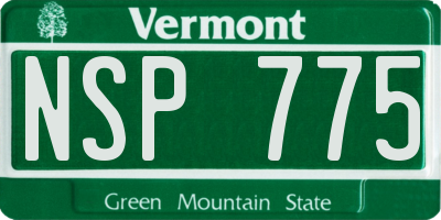 VT license plate NSP775