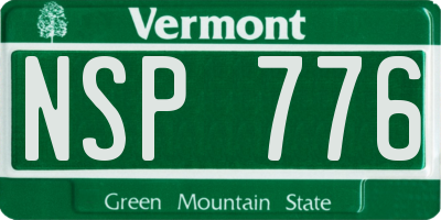 VT license plate NSP776