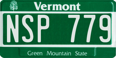VT license plate NSP779