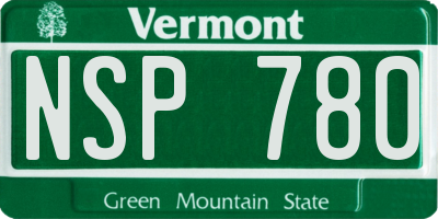 VT license plate NSP780