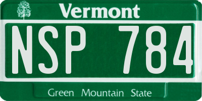 VT license plate NSP784