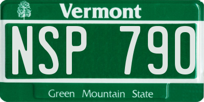 VT license plate NSP790