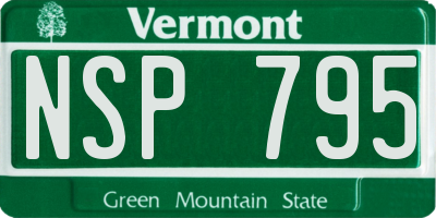 VT license plate NSP795