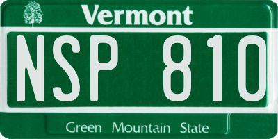 VT license plate NSP810