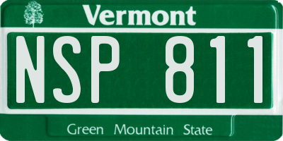 VT license plate NSP811