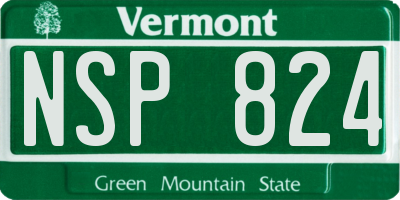 VT license plate NSP824