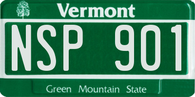 VT license plate NSP901