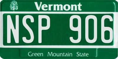 VT license plate NSP906