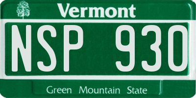 VT license plate NSP930