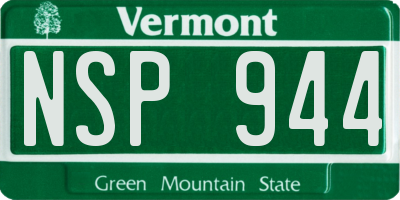 VT license plate NSP944