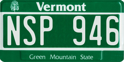 VT license plate NSP946