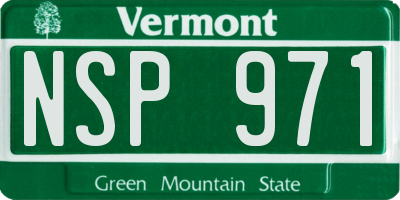 VT license plate NSP971
