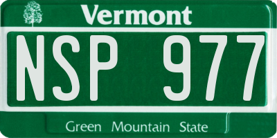VT license plate NSP977