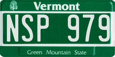 VT license plate NSP979