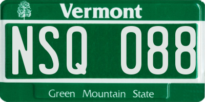 VT license plate NSQ088