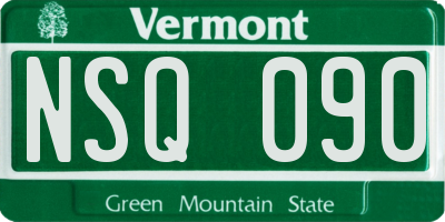 VT license plate NSQ090