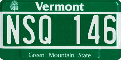 VT license plate NSQ146