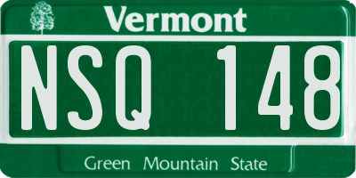 VT license plate NSQ148