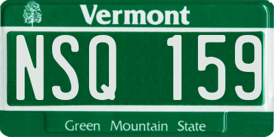 VT license plate NSQ159
