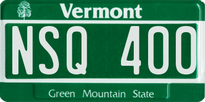 VT license plate NSQ400