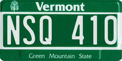 VT license plate NSQ410