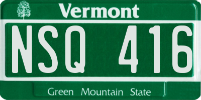 VT license plate NSQ416