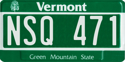 VT license plate NSQ471