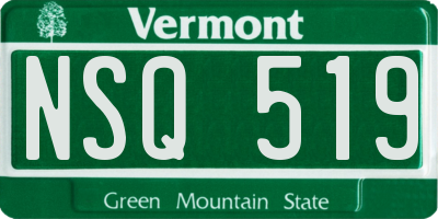 VT license plate NSQ519