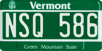 VT license plate NSQ586