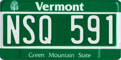 VT license plate NSQ591