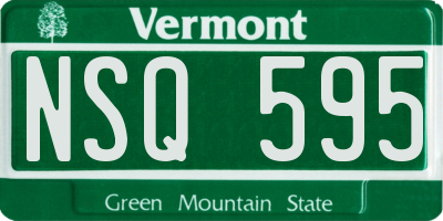 VT license plate NSQ595