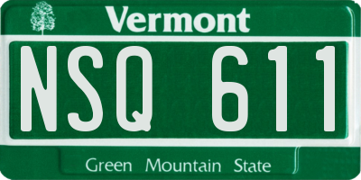 VT license plate NSQ611
