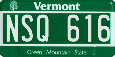 VT license plate NSQ616