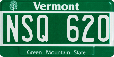 VT license plate NSQ620