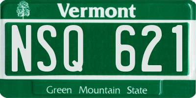 VT license plate NSQ621