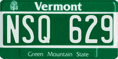 VT license plate NSQ629