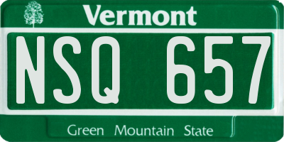 VT license plate NSQ657