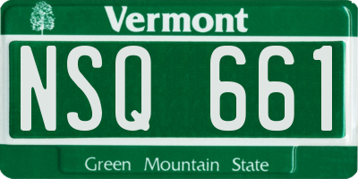 VT license plate NSQ661